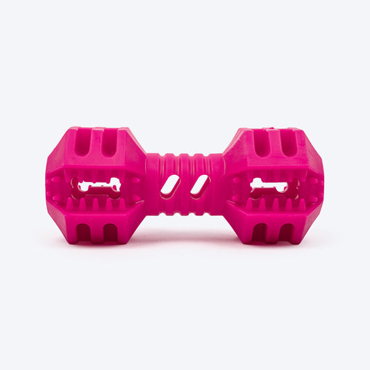 Dash Dog Dumbbell Dynamo Chew Toy For Dog - Pink - Heads Up For Tails