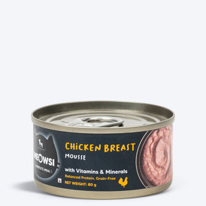 Meowsi by HUFT Chicken Breast Mousse Canned Cat Wet Food - 80 gm - Heads Up For Tails