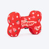 HUFT Personalised Berrylicious Bone Cushion For Dog - Red & Pink - Heads Up For Tails