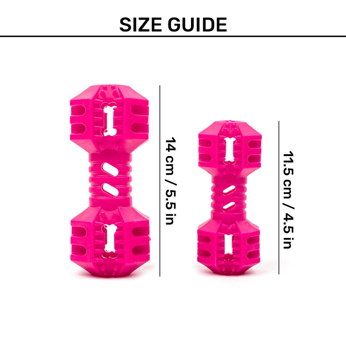 Dash Dog Dumbbell Dynamo Chew Toy For Dog - Pink - Heads Up For Tails
