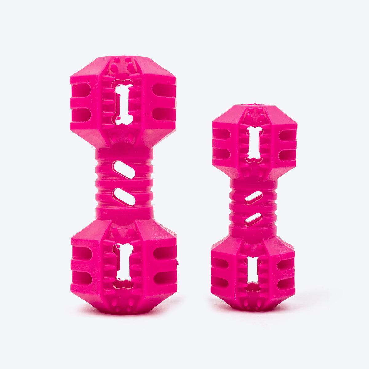Dash Dog Dumbbell Dynamo Chew Toy For Dog - Pink - Heads Up For Tails