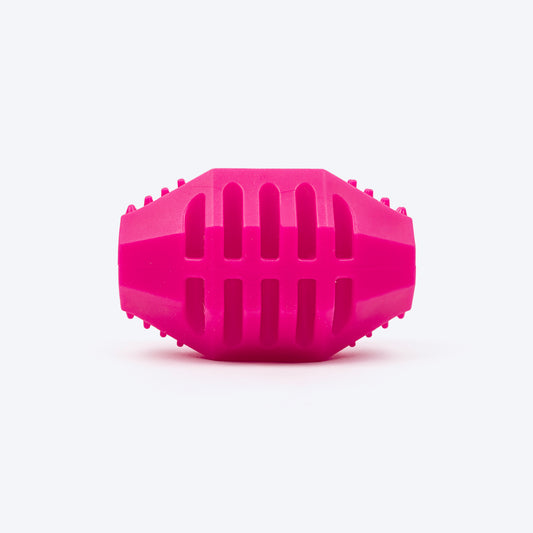 Dash Dog Rugby Roller Chew Toy For Dog - Pink - Heads Up For Tails