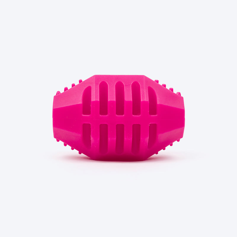 Dash Dog Rugby Roller Chew Toy For Dog - Pink - Heads Up For Tails