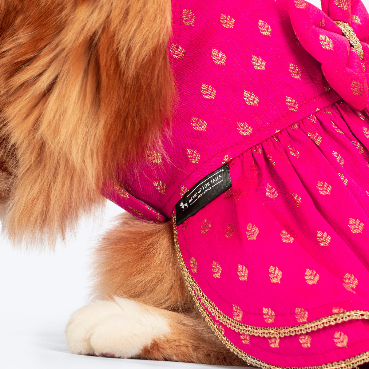 HUFT Rani Royale Dress For Cat - Pink