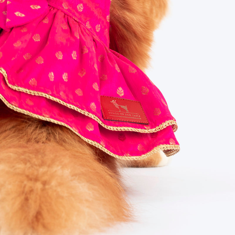 HUFT Rani Royale Dress For Cat - Pink