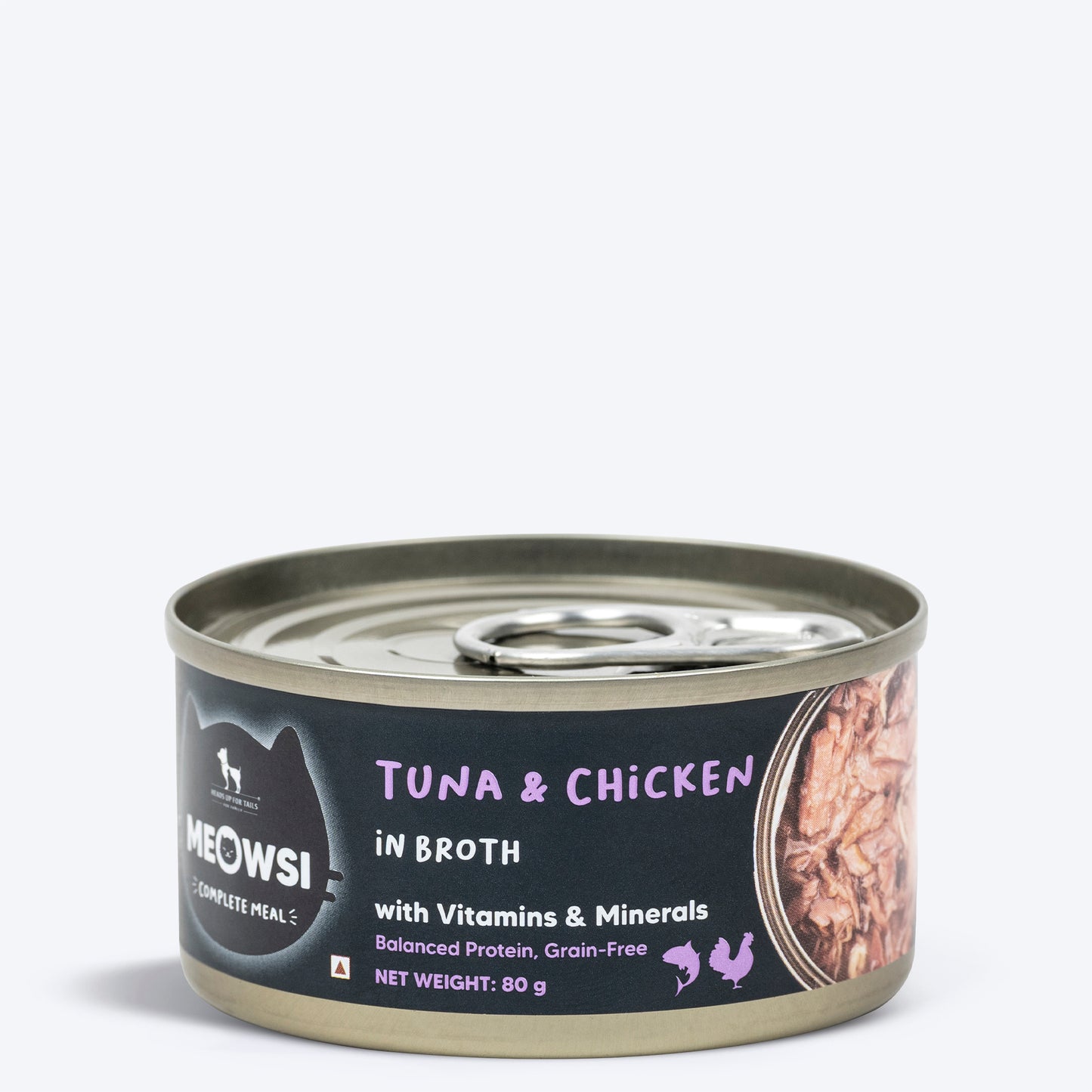 Meowsi By HUFT Tuna & Chicken In Broth Canned Cat Wet Food - 80 gm