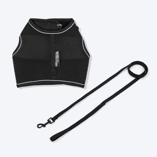 HUFT Essential Harness & Leash Set For Cat - Black