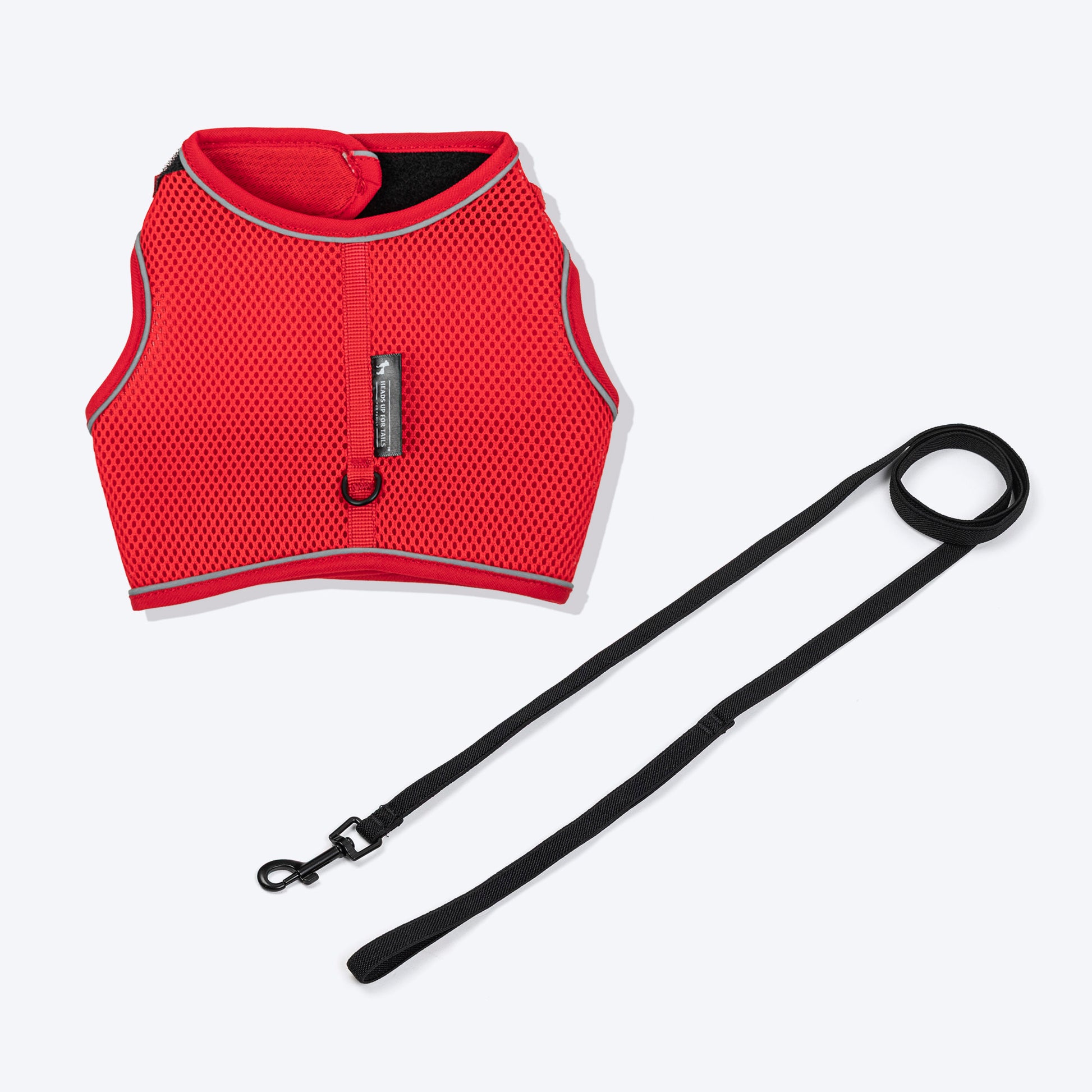 HUFT Essential Harness & Leash Set For Cat - Red - Heads Up For Tails