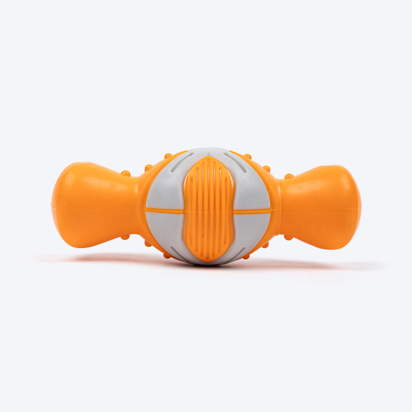 Dash Dog Super Chompster Chew Toy For Dog - Orange & Grey - Heads Up For Tails