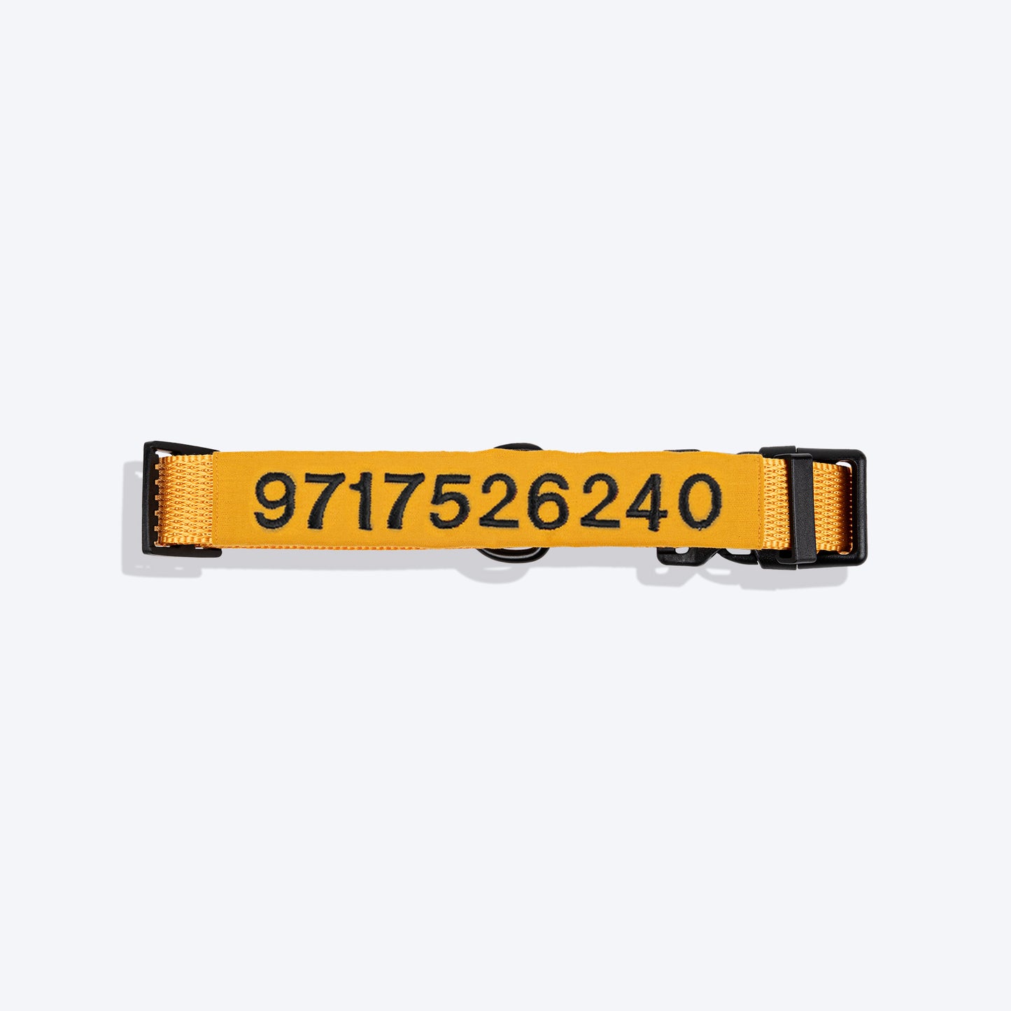 HUFT Personalised Basics (Mobile No.) Dog Collar - Yellow - Heads Up For Tails