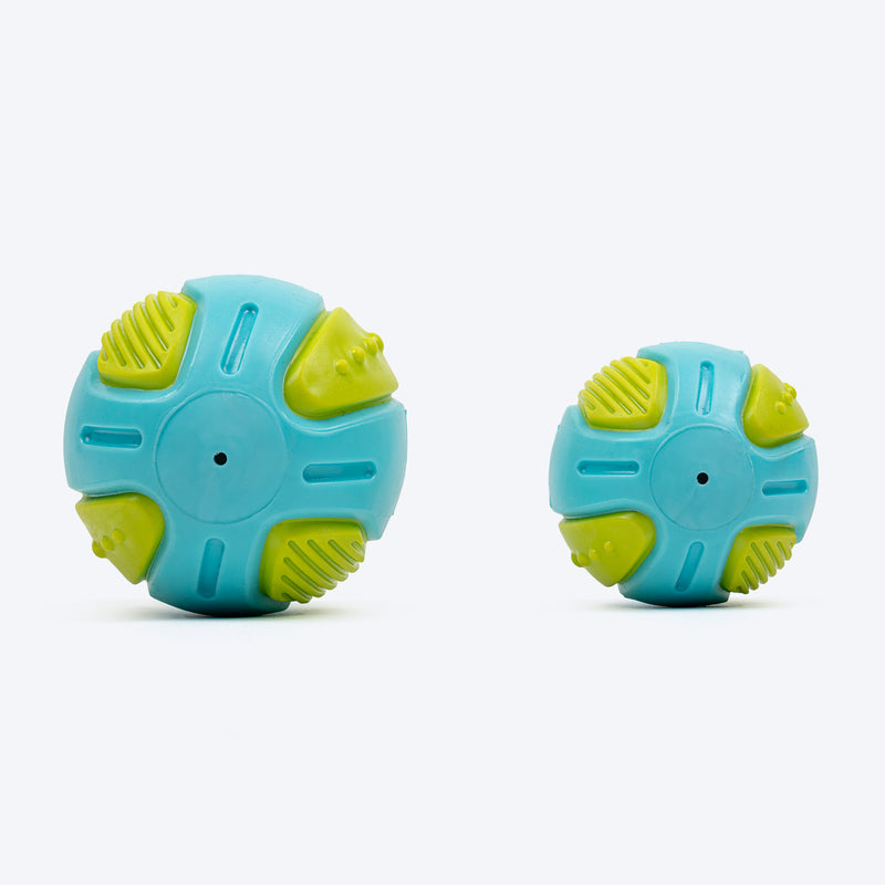 Dash Dog PawPounce Chew Ball For Dog - Blue & Green - Heads Up For Tails