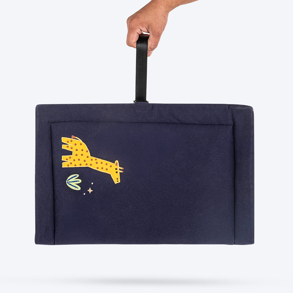 HUFT Personalised Giraffe Mat For Dog & Cat - Navy