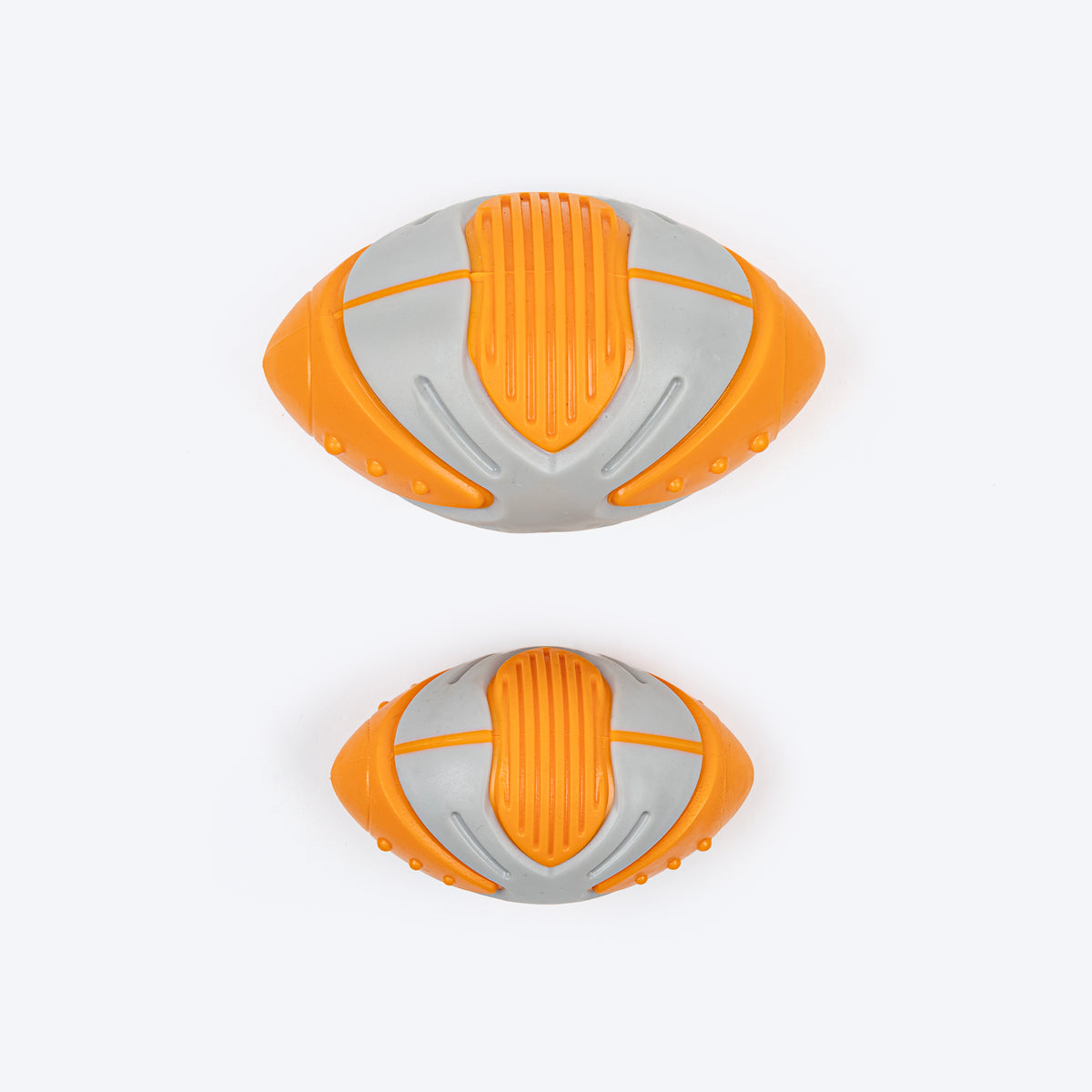 Dash Dog Sporty Chew Baseball For Dog - Orange & Grey - Heads Up For Tails