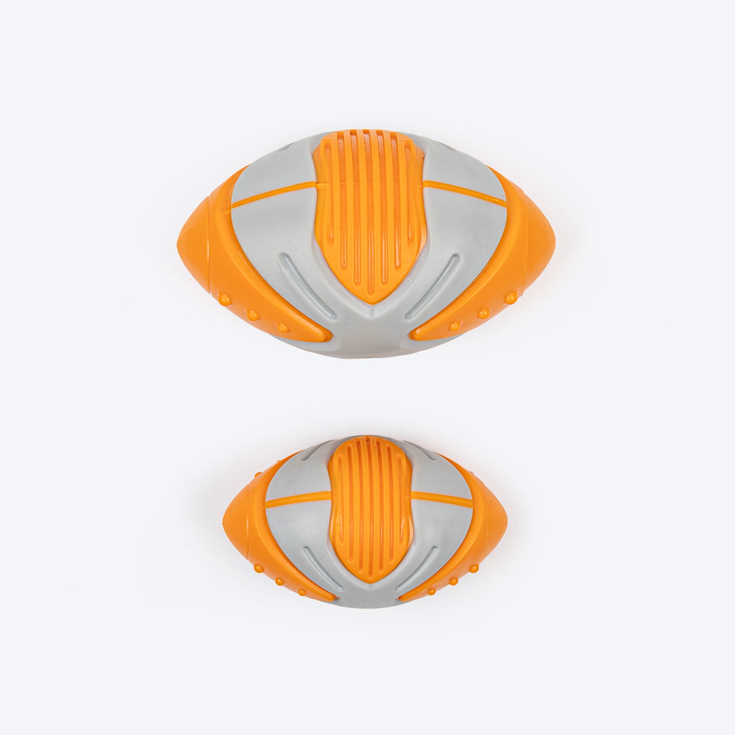 Dash Dog Sporty Chew Baseball For Dog - Orange & Grey - Heads Up For Tails