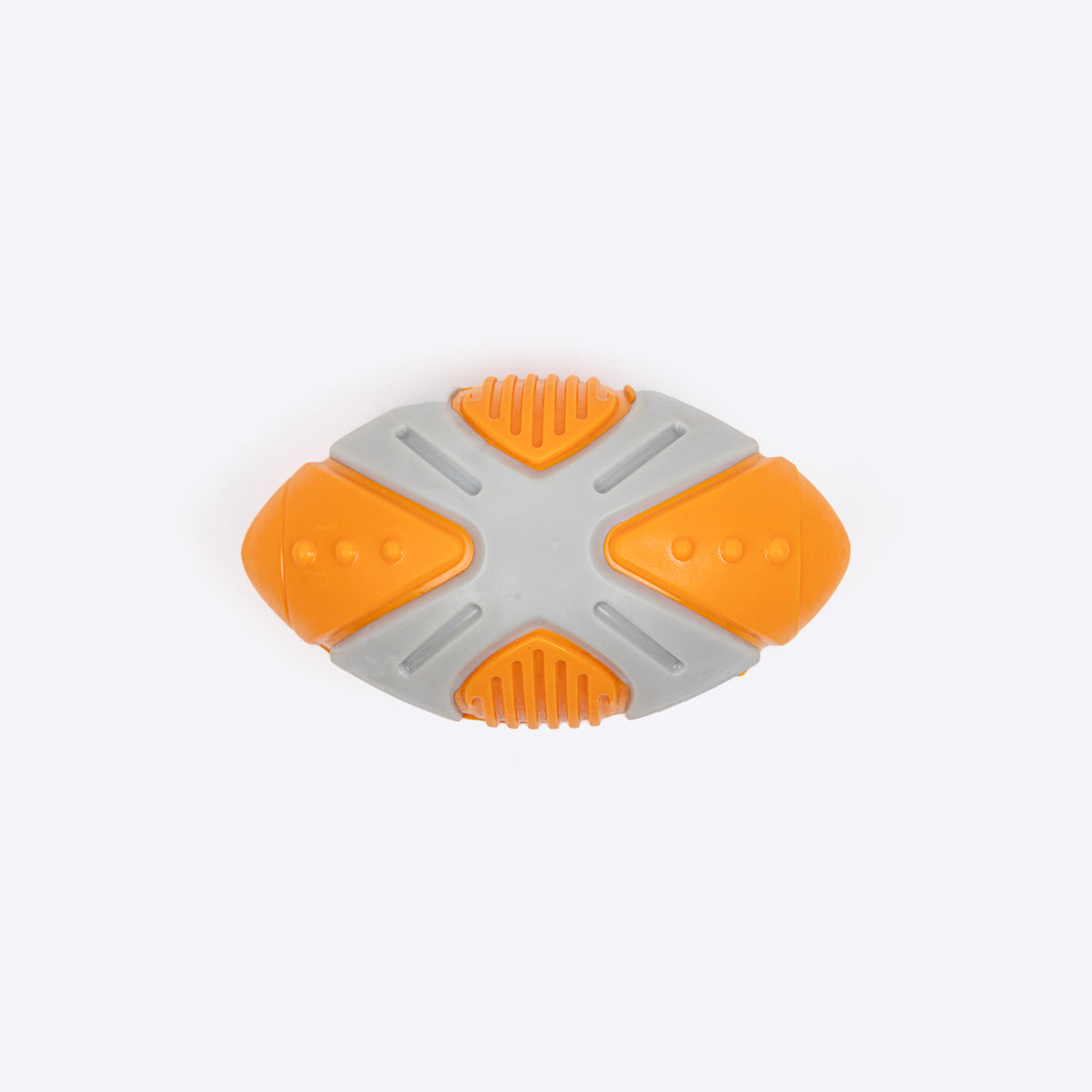 Dash Dog Sporty Chew Baseball For Dog - Orange & Grey - Heads Up For Tails