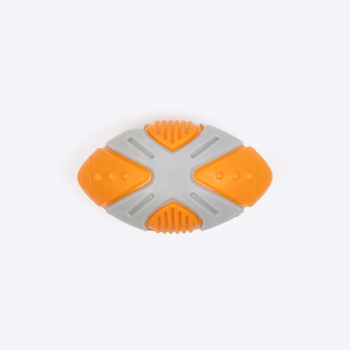 Dash Dog Sporty Chew Baseball For Dog - Orange & Grey - Heads Up For Tails