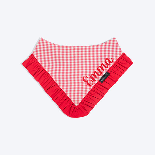 HUFT Personalised Little Lovebug Bandana For Dog - Red - Heads Up For Tails