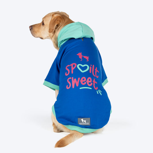 HUFT Spoilt Sweet Colour Block Hoodie Pet Sweatshirt - Navy Blue