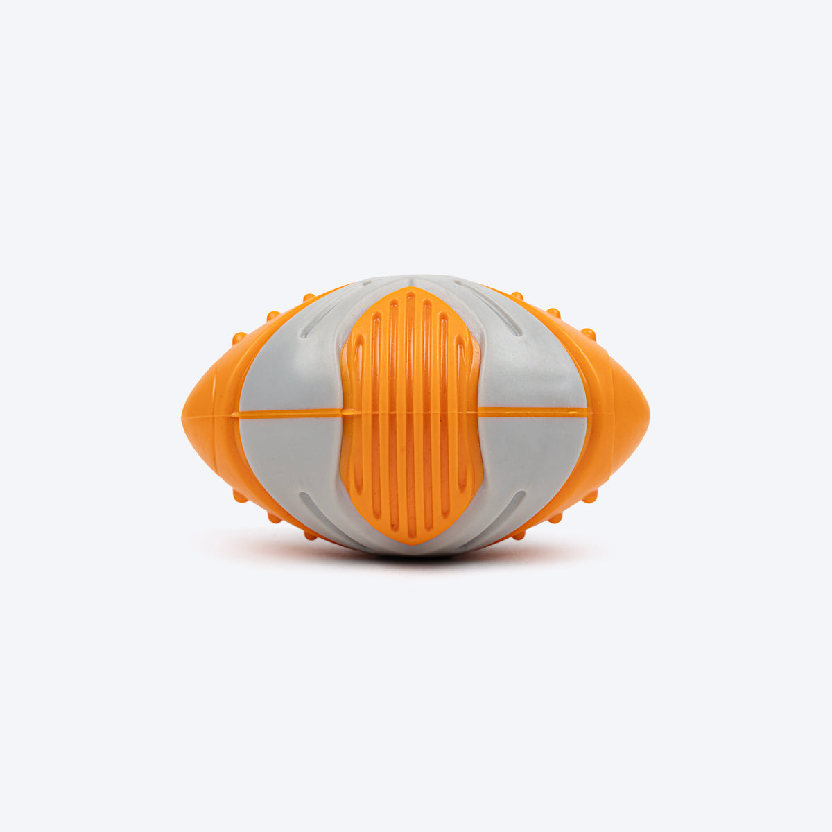Dash Dog Sporty Chew Baseball For Dog - Orange & Grey - Heads Up For Tails