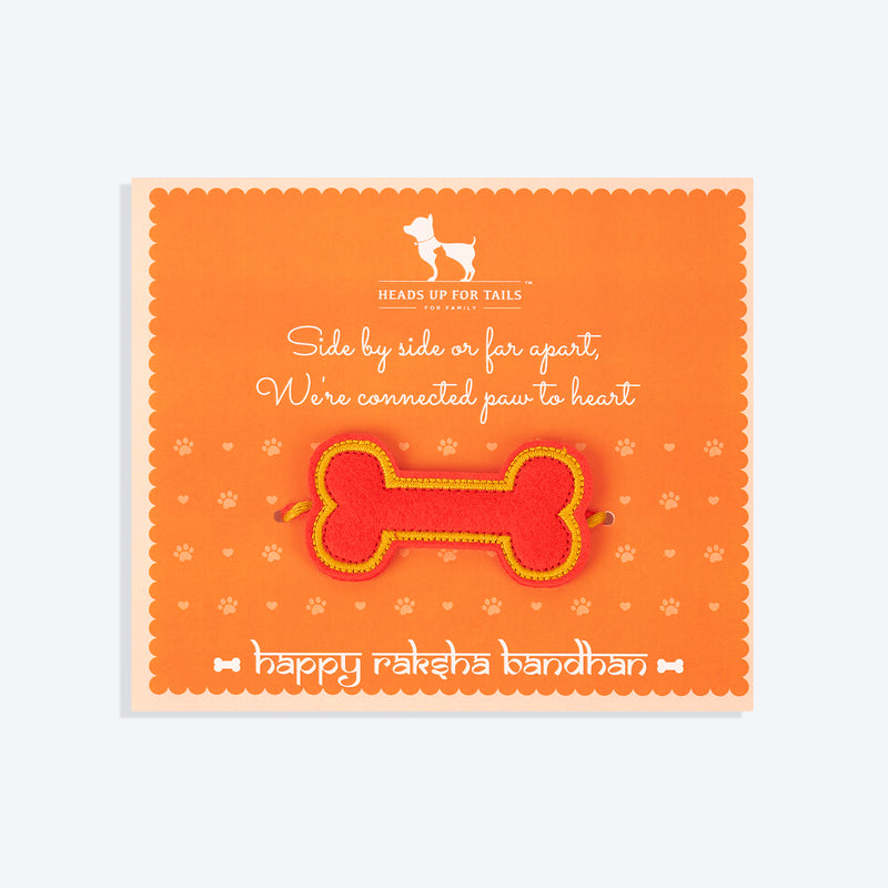 HUFT Forever Love Dog Rakhi - Orange - Heads Up For Tails
