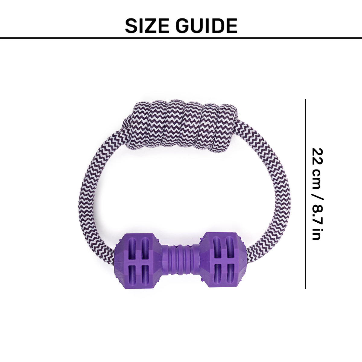 Dash Dog Twin-End Rope Toy For Dog - Purple - Heads Up For Tails