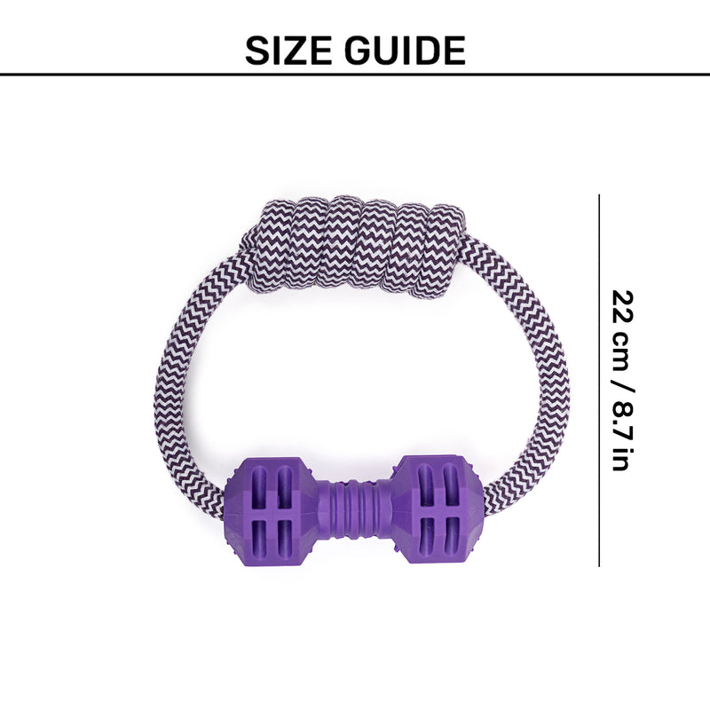 Dash Dog Twin-End Rope Toy For Dog - Purple - Heads Up For Tails