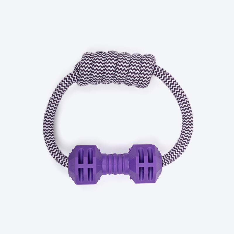 Dash Dog Twin-End Rope Toy For Dog - Purple - Heads Up For Tails