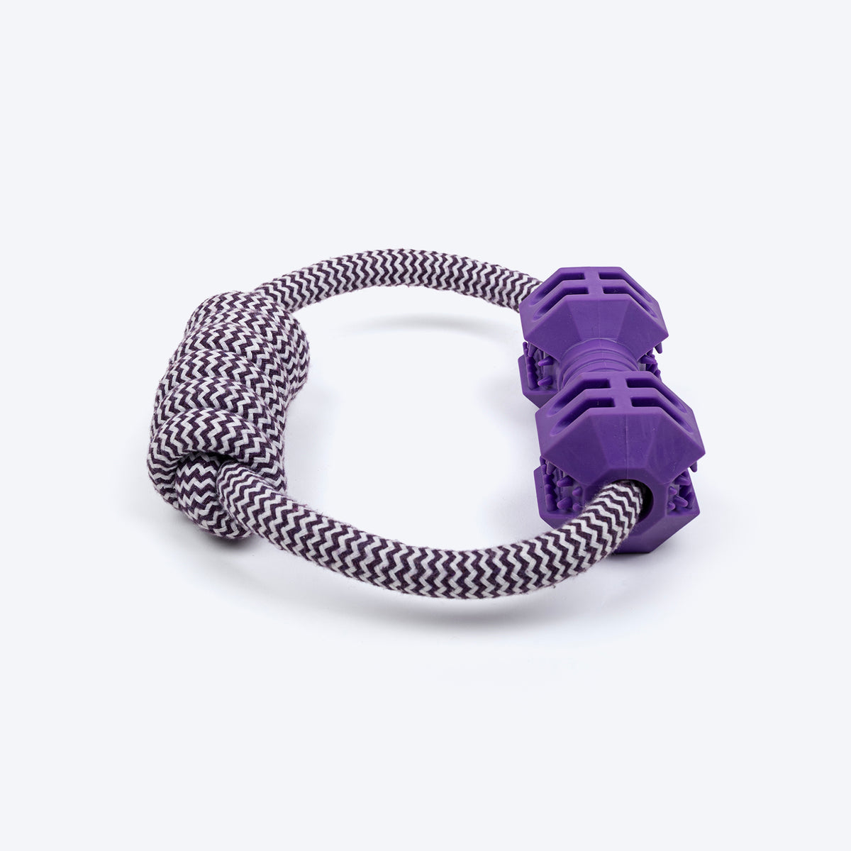 Dash Dog Twin-End Rope Toy For Dog - Purple - Heads Up For Tails