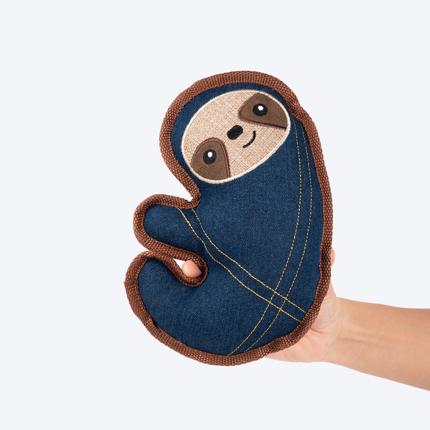 HUFT Jean Sloth Plush Toy For Dog - Navy Blue - Heads Up For Tails