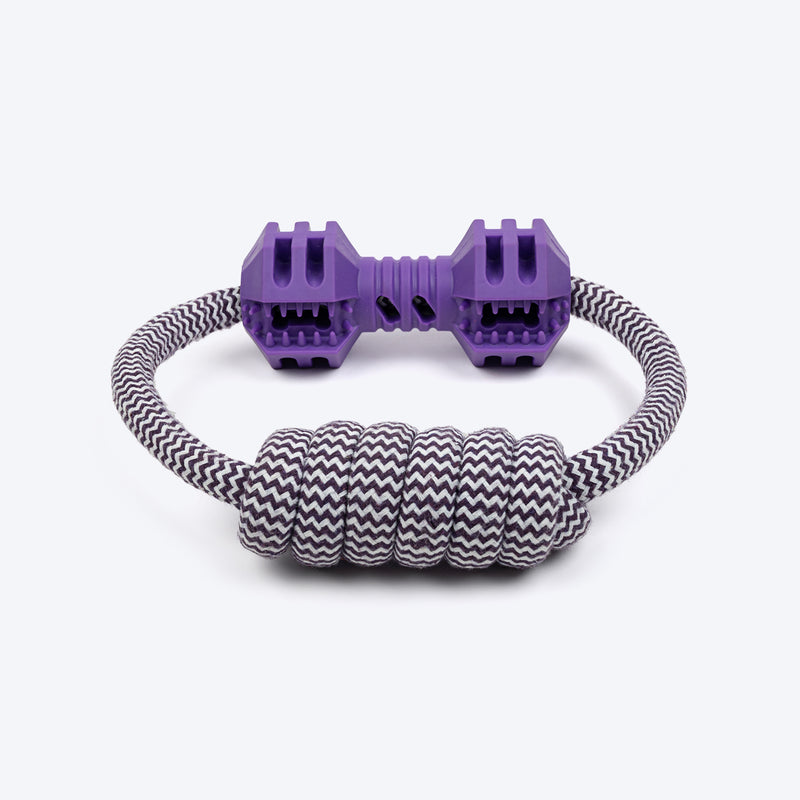 Dash Dog Twin-End Rope Toy For Dog - Purple - Heads Up For Tails