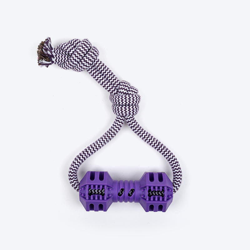 Dash Dog Twirly Whirly Rope Toy For Dog - Purple - Heads Up For Tails