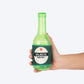 HUFT Beer Bottle Rubber Toy For Dog - Green & Black - Heads Up For Tails