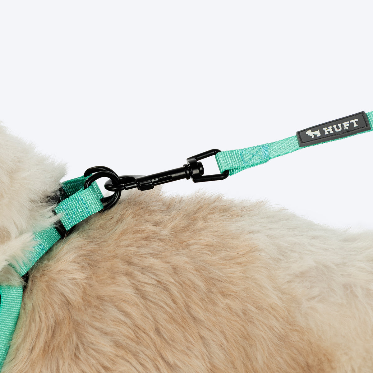 HUFT Free Flow Step-In Harness and Leash Set For Dog - Mint Sky - Heads Up For Tails