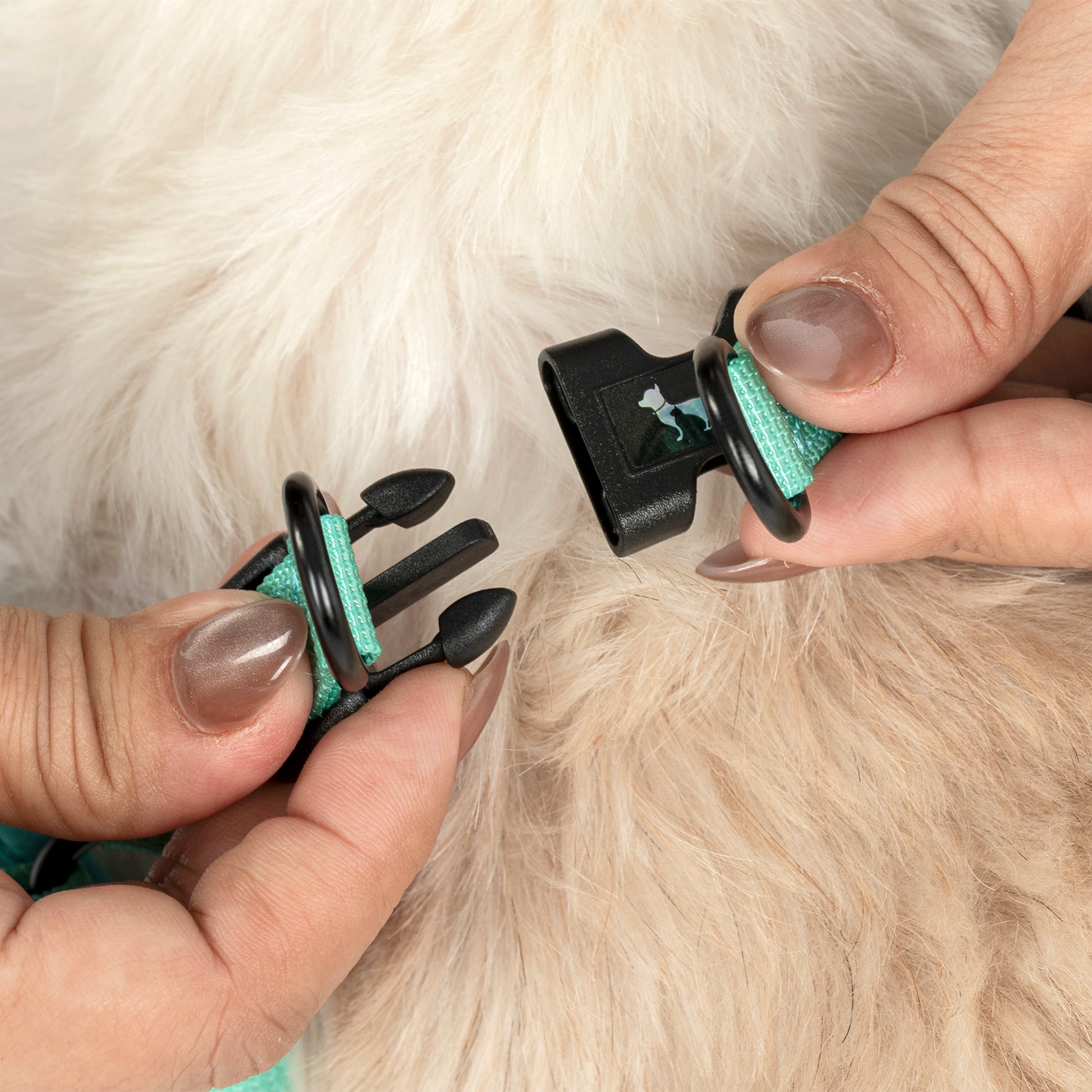 HUFT Free Flow Step-In Harness and Leash Set For Dog - Mint Sky - Heads Up For Tails