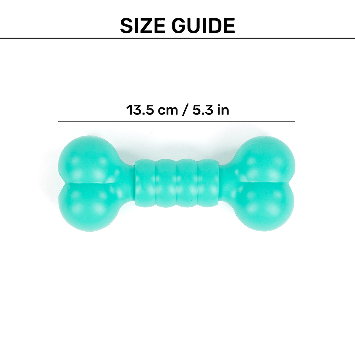 HUFT Happy Bone Chew Toy For Dog - Teal - Heads Up For Tails