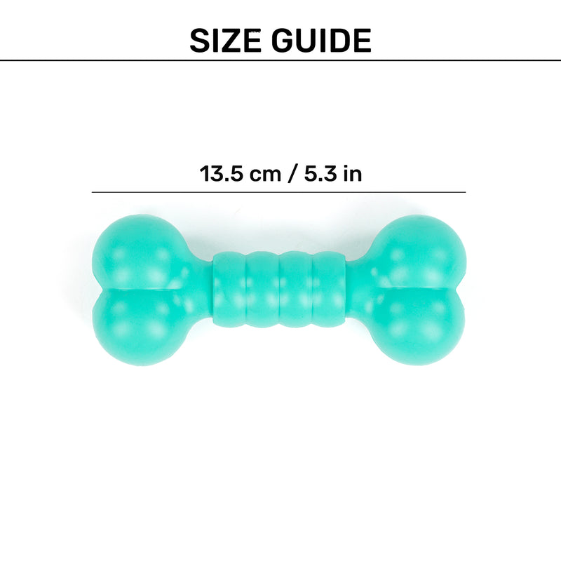 HUFT Happy Bone Chew Toy For Dog - Teal - Heads Up For Tails