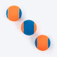 TLC Bi-Color Squeaky Tennis Balls For Dog - Orange & Navy Blue - Heads Up For Tails