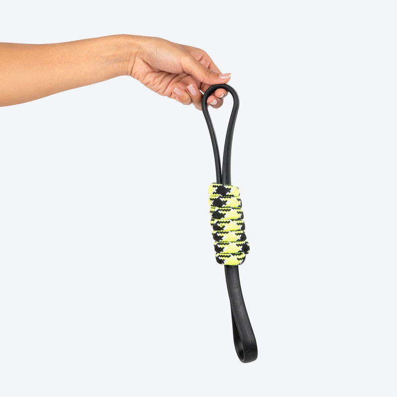 HUFT Infinity Pull Rope Toy For Dog - Black & Neon - Heads Up For Tails