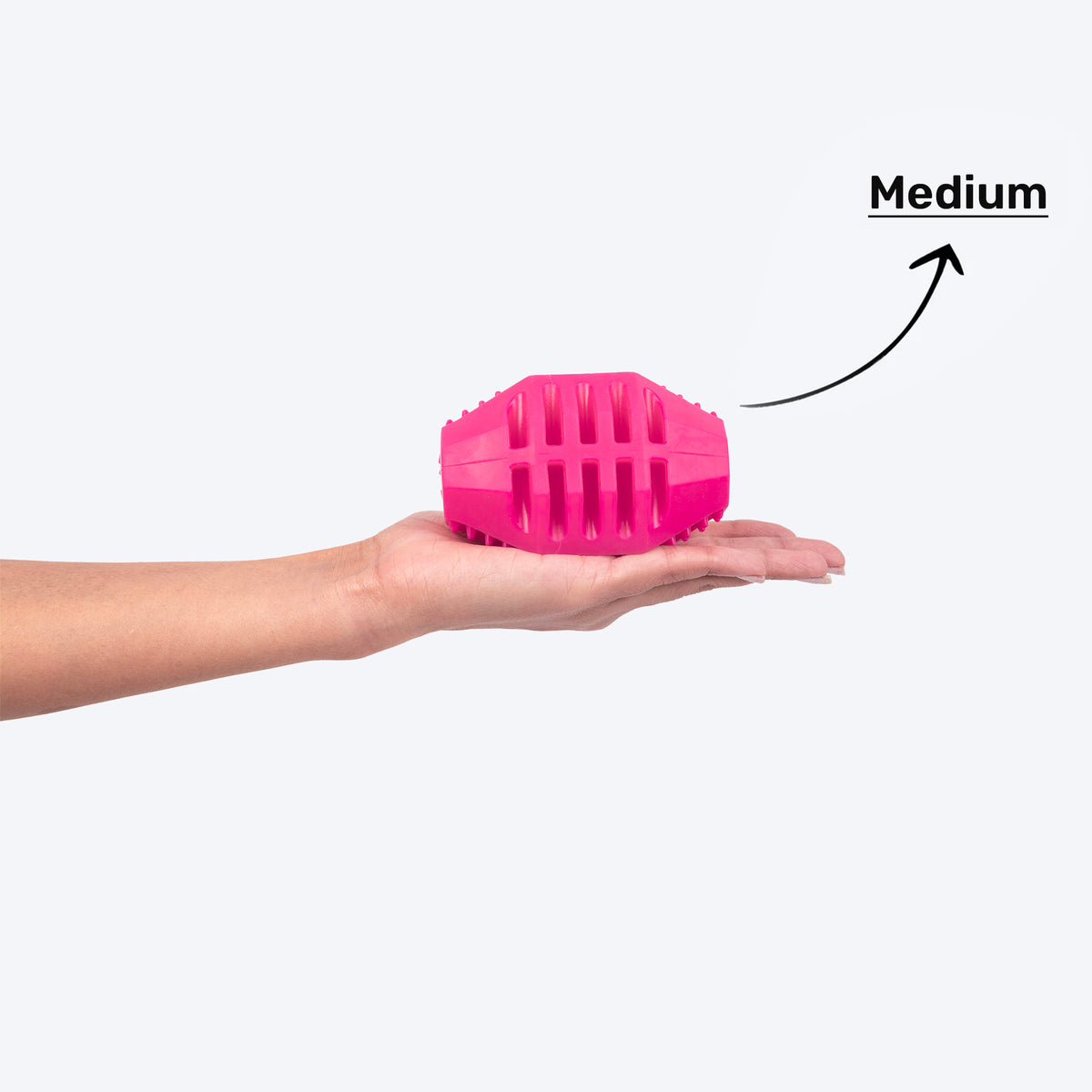 Dash Dog Rugby Roller Chew Toy For Dog - Pink - Heads Up For Tails