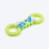 TLC Twin Rings Chew Toy For Puppies & Small Dogs - Green - Heads Up For Tails
