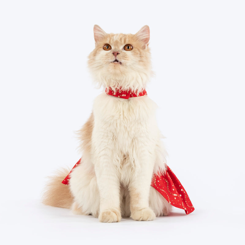 HUFT Ruby Radiance Dress For Cat - Red