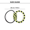 HUFT Twin Ring Tug Rope Toy For Dog - Black & Neon - Heads Up For Tails