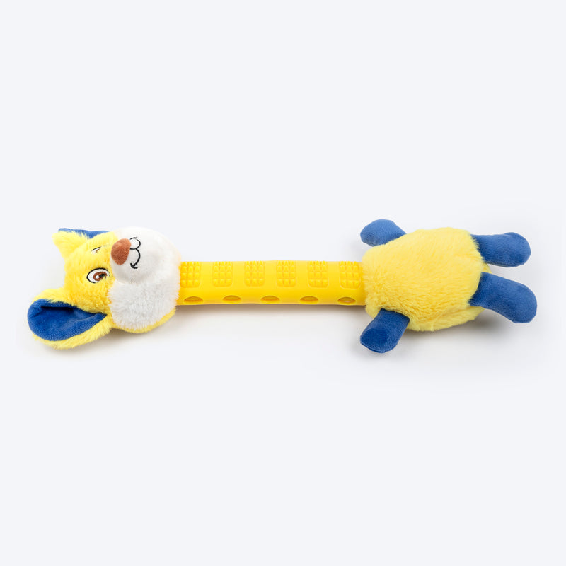 HUFT Lolo LongNeck Chew Toy For Dog - Yellow - Heads Up For Tails