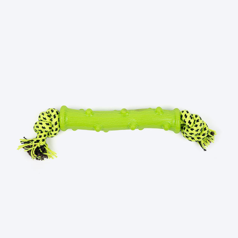 HUFT ChomperPillar Chew Toy For Dog - Neon Green - Heads Up For Tails