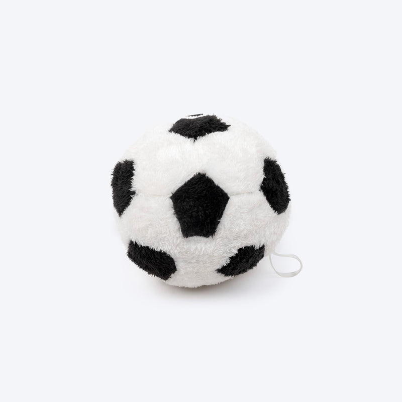 HUFT Plush Floofball With Squeaker For Dog - Black & White