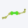 HUFT Tug-a-Bone Chew Toy For Dog - Neon Green - Heads Up For Tails
