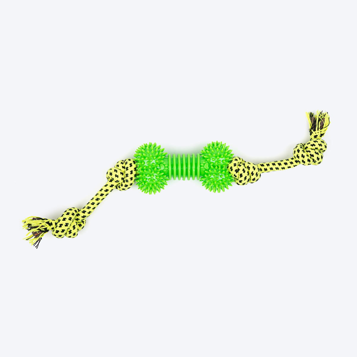 HUFT Tug-a-Bone Chew Toy For Dog - Neon Green - Heads Up For Tails
