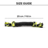 HUFT Rope-n-Roll Rope Toy For Dog - Black & Neon - Heads Up For Tails