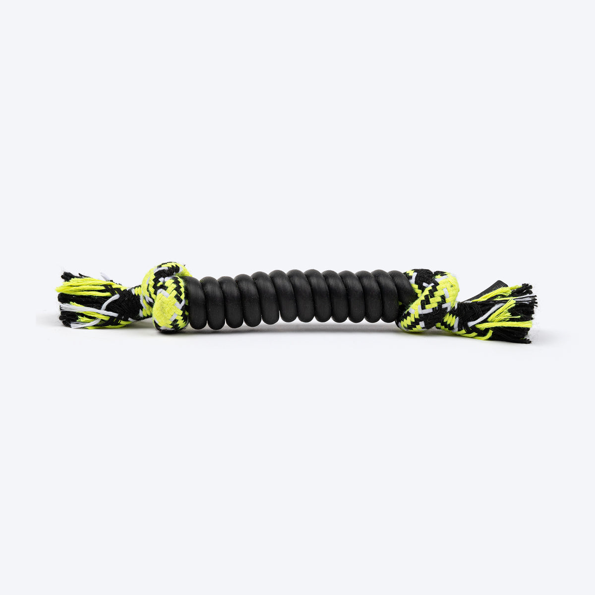 HUFT Rope-n-Roll Rope Toy For Dog - Black & Neon - Heads Up For Tails