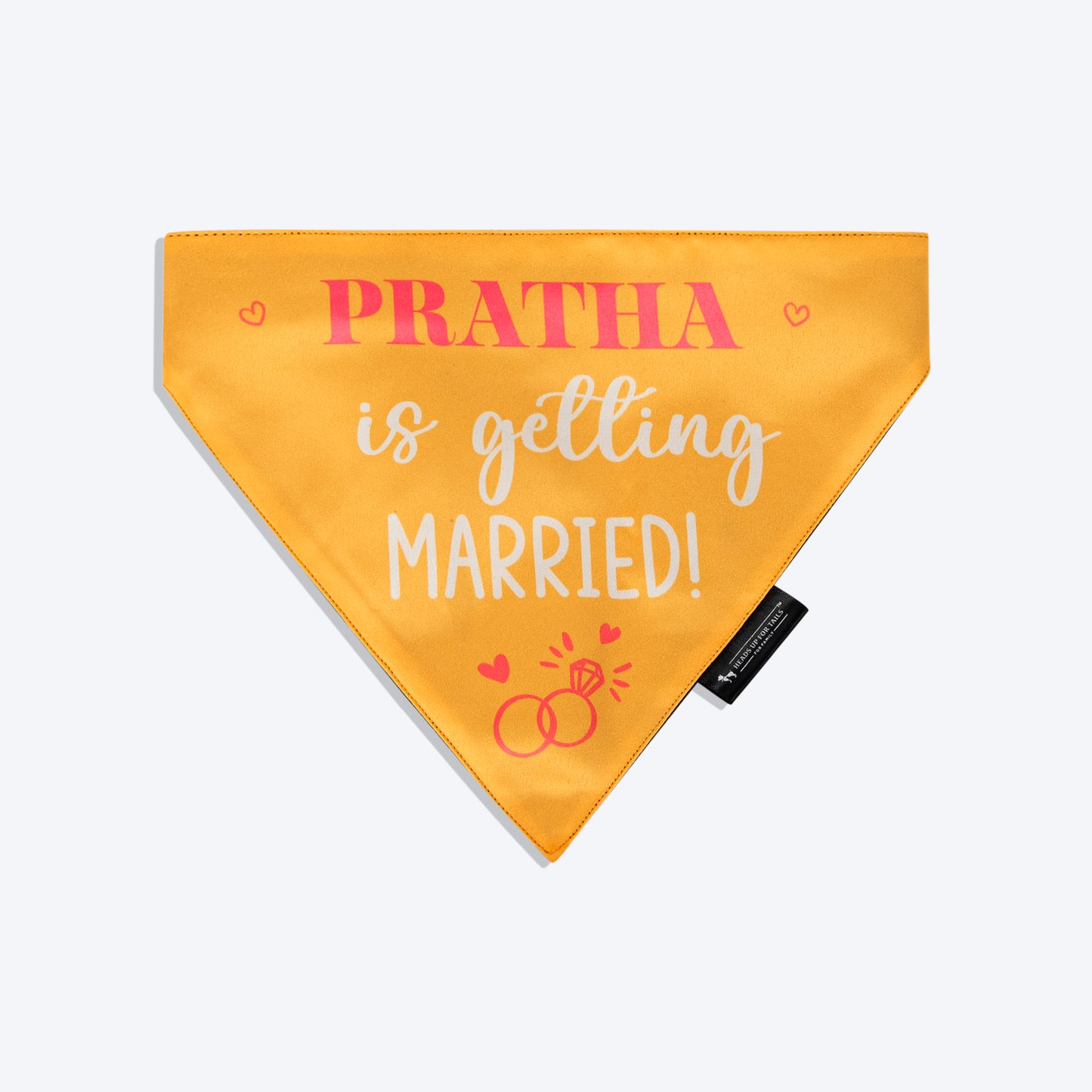 HUFT Personalised (Name) Is Getting Married Proposal Dog Bandana - Heads Up For Tails